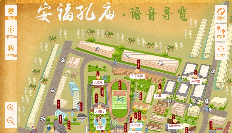 杨林街道手绘地图：智慧景区智能化服务的延伸